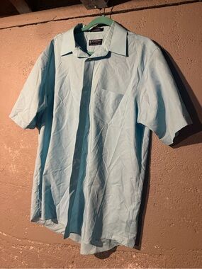 Stafford Light Blue Short-Sleeve Men's Dress Shirt